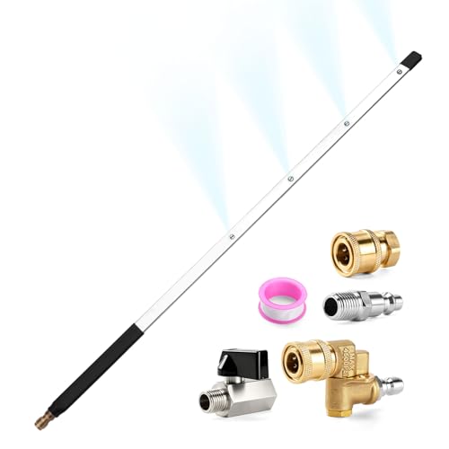 24 Inch Pressure Washer Radiator Cleaning Wand, Car Radiator Cleaning Tools with Dual-Use Car Radiator Cleaner Wands for Pressure Washer & Pressure Air Pump Flush Car Truck Radiator Power Washer Wand - color: 24IN（60CM）