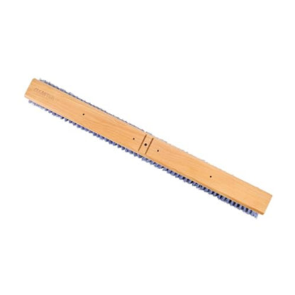 Restaurantware-BROOM HEAD ONLY: Clean Tek Professional 30-Inch Broom Head, 1 Heavy-Duty Push Cleaning Tool - Handle And Brace Sold Separately, Heavy Plastic Bristles, Wooden, Commercial Use - size: 30", style: Wood, with Heavy Flagged Bristles
