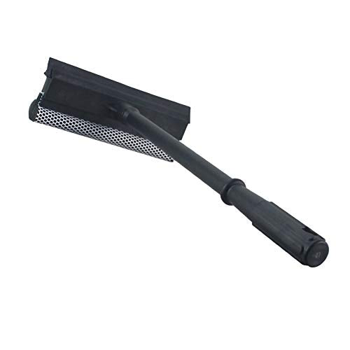 Window Squeegee Cleaning Tool 2 in 1 Window Cleaning Car Squeegee Windshield Cleaning Sponge and Rubber Squeegee,Black, Auto Squeegee - color: Black