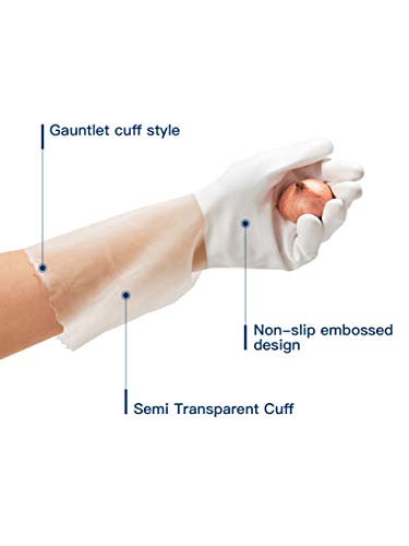 LANON 3 Pairs wahoo Skin-Friendly Cleaning Gloves, Unlined Dishwashing Kitchen Gloves, Reusable, Non-Slip, Brilliant White, Small - color: Brilliant White (Pack of 3), size: Small (Pack of 3)