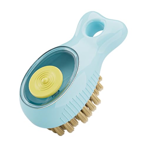 Kitchen Scrub Brush, Non Slip Grip Grime Remover, Soap Dispensing Dish Scrubber, Heavy Duty Sturdy Bristles Design, Ergonomic Easy Use Feature, Premium Cleaning Tool Accessory, Grill Oven Use - color: Sky Blue