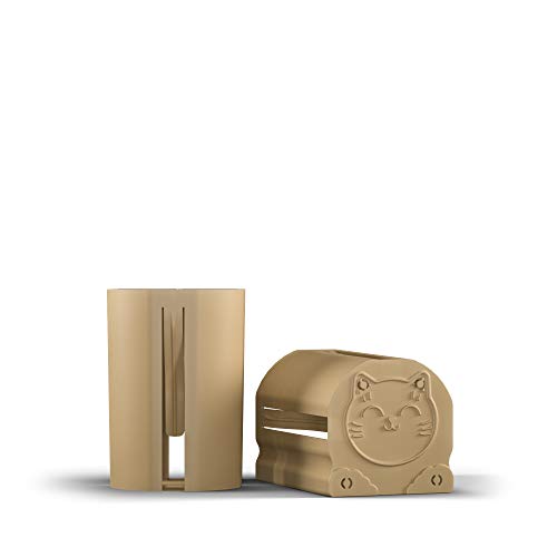 Lint Roller Cover - Up to 2.1" Diameter Roller for All Types Lint Rollers Brands, Protecting Cover for Extra Sticky Roller, 2 Pack, Beige Cat Covers - color: Cat Beige, size: 2.1"