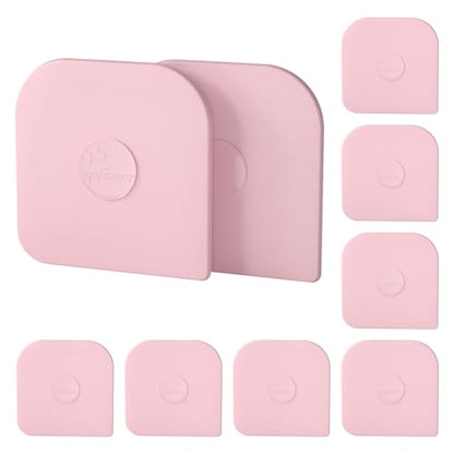Pan Scraper, 10 Pcs Pot Scraper Plastic, Pot Scraper Non Scratch for Cast Iron, Pot and Pan Cleaning, Sturdy Scraper Kitchen Tool，Pink - color: Pink, size: 10 Pcs