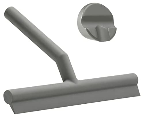 Zone Denmark Effortless Elegance Glass Wiper with Magnetic Holder for Stylish and Convenient Bathroom Maintenance Grey Marl, 6.7"x 8.3"inches - color: Grey Marl, size: 6.7"x 8.3"inches