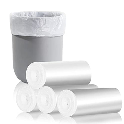 Charmount Small Trash Bags - 180 (Counts) 4 Gallon Garbage Bags for Bathroom, Kitchen, Office and Bedroom, 4 Gallon Unscented White Trash Bag … - size: 1 Count (Pack of 180), style: 4 Gallon