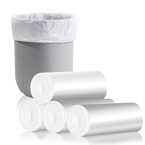 Charmount Small Trash Bags - 180 (Counts) 4 Gallon Garbage Bags for Bathroom, Kitchen, Office and Bedroom, 4 Gallon Unscented White Trash Bag … - size: 1 Count (Pack of 180), style: 4 Gallon