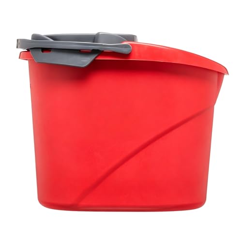 2.5 Gallon Quick Wring Hands-Free Mop Bucket, Quick Wring Bucket with Handles, Mop Bucket with Wringer, Cleaning Bucket for Home Hardwood Laminate Tile Floor Cleaning