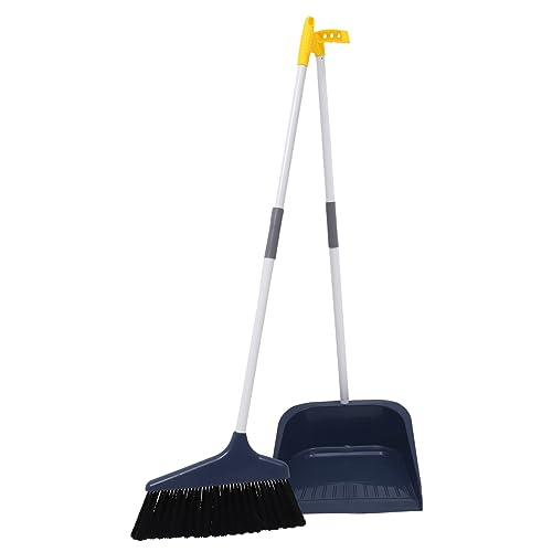 Healifty 1set Soft Bristle Broom and Dustpan Kit for Home Cleaning Ergonomic Handle for Tile and Floors Convenient Dustpan Broom Set - color: Color3