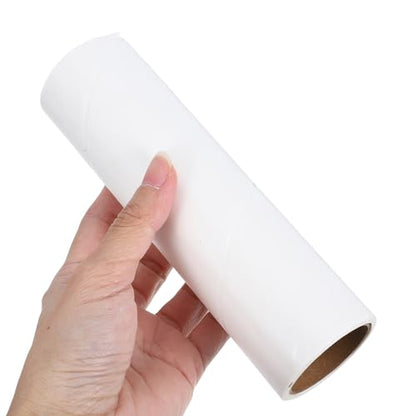 VALICLUD 38mm Inner Diameter Lint Roller Refills 10 Rolls White Sticky Adhesive Sheets for Pet Hair Remover Clothes Bedding Car Seat Cleaning