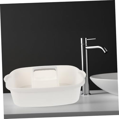 Portable Bathroom Storage Basket with Handle Thick Plastic Cleaning Organizer for Showers and Kitchens Small Tote for Cleaning Supplies Versatile Storage for Home and Hotels
