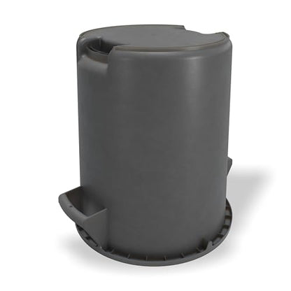 Winco Heavy-Duty Round Waste Container/Trash Can, 10 Gallon, Gray - color: Gray, size: 10 Gallon
