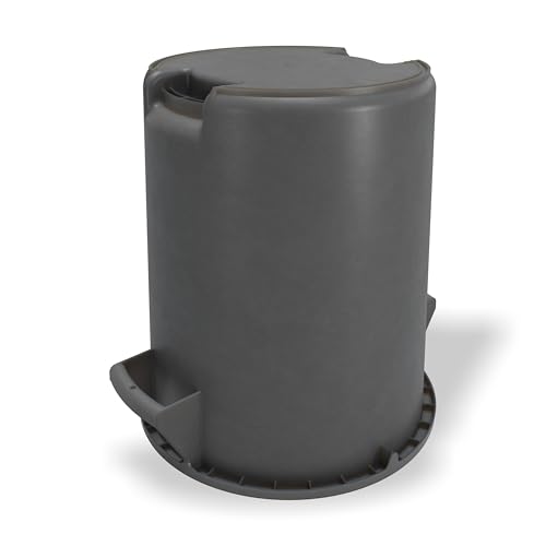 Winco Heavy-Duty Round Waste Container/Trash Can, 44 Gallon, Gray - color: Gray, size: 44 Gallon