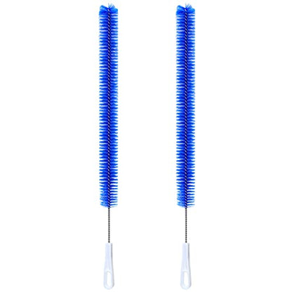 2 Pcs Drain Cleaner Brush 15 Inches Extra Long Handle Scrub Cleaner Bottle Brush for Cleaning Drain Brush Household Cleaning Brushes for Tube, Kitchen, Pipes, Dishwasher, Drains