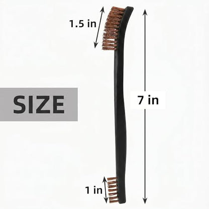 12 Pack Miaozhun Double-Ended Gun Cleaning Brush, 7 Inch Phosphor Bronze Bristle Brushes, Gun Cleaning Supplies Kit, All Purpose Crevice and Detail Cleaning Brushes - color: Phosphor Bronze Brush-12pack