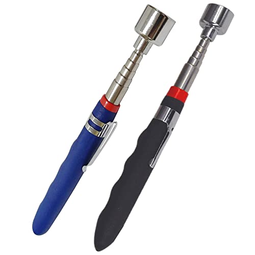 20 lb Telescoping Magnetic Pick Up Tool Extendable 31" Telescopic Magnet Stick Useful for Hard-to-Reach,Sink Drains Mechanic Automotive Gifts for Men Women Husband Birthday Father's Day (Magnet 2 PCS)