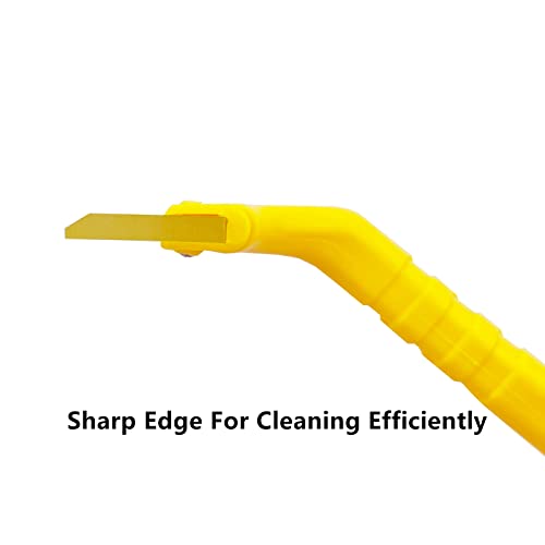 Small Glass Squeegee, Ice Scraper for Car Windshield, Window Wiper with Hard Rubber Blade & None-Slip 6.1inch Handle, for Windshield/Bathroom Shower Door/Mirrors/Countertop/Window