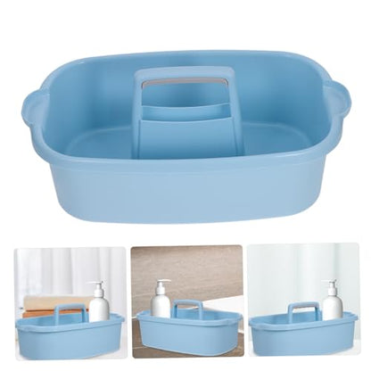 ORFOFE Portable Cleaning Tool Organizer Basket with Handle Large Capacity Abs Storage Tote for Bathroom Dorm Kitchen and Household Supplies Multiuse Caddy for Toiletries and Cleaning Equipment