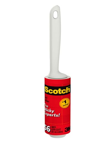 Scotch Lint Roller, 56 Easy-Tear Sheets, 4 in x 22.6 ft, Lint Remover for Clothes, Pet Hair & Furniture, Ergonomic Handle, Reliable Scotch Brand Adhesive - size: 1 Pack