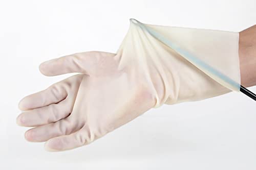 Cleaning Gloves Dishwashing Kitchen Gloves Reusable Rubber 3 Pairs White, Large - size: Large