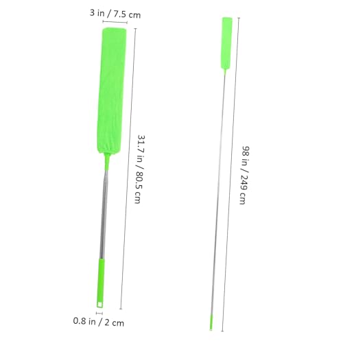 Cabilock Extendable Gap Duster Retractable Pole Washable Brush for Furniture Cleaning Long Reach under Appliance Home Cleaning Tool - size: 43.00X7.50X0.20CM