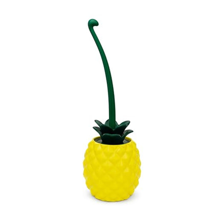 Deep & Sturdy Toilet Bowl Brush with Holder - Pineapple Bowl Brush - Durable Scrubbing - Toilet Cleaners - Household Essentials - Bathroom Cleaner - Cleaning Supplies - Household Supplies - color: Pineapple