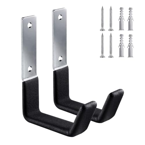 Pack of 2 Stainless Steel Hooks for Garage Storage Space Saving Wall Mount Tool Cable Hangers Extension Cord Organizers