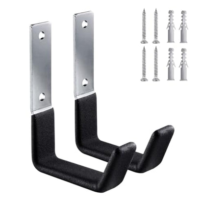 Pack of 2 Stainless Steel Hooks for Garage Storage Space Saving Wall Mount Tool Cable Hangers Extension Cord Organizers