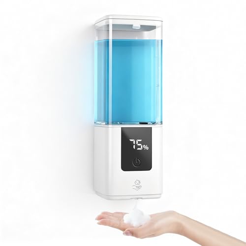 LAOPAO Soap Dispenser, Automatic Soap Dispenser Wall Mount Rechargeable Foaming Soap Pump for Bathroom Kitchen, Touchless Foam Soap Dispenser for Dish/Hand/Shower Soap, Home & Commercial, 540ml, White - color: White, size: Foam