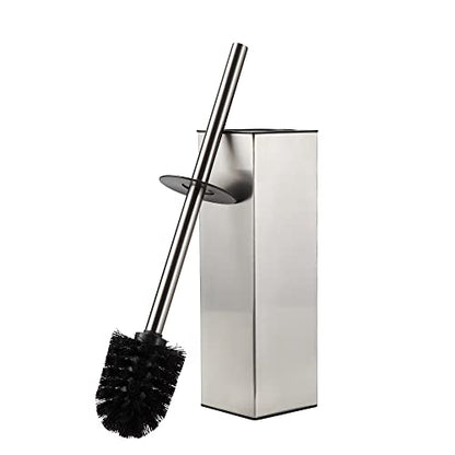 BGL Toilet Brush Holder Freestanding,Brushed Nickel,304 Stainless Steel,SUS304 Toilet Bowl Brush and Holder for Bathroom - Space Saving,Sturdy,Deep Cleaning,Covered Brush - color: Brushed Nickel