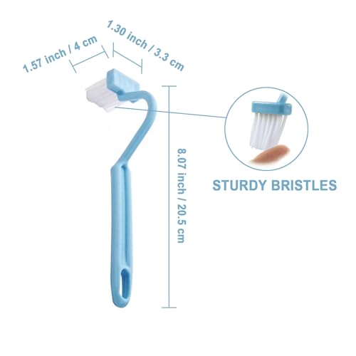 Toilet Brush, Deep Cleaner Silicone Toilet Brushes with Long Handle, Toilet Rim Corner Crevice and Tile Grout Groove Gap Cleaning Brush for Home, Bathroom, Shower, Small Spaces