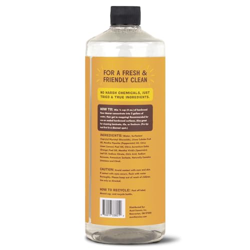 Aunt Fannie's Ultra Concentrated Hardwood Floor Cleaner, Vinegar-Free Plant Based Hardwood Floor Cleaner for Mopping, Bright Lemon Scent, 32 oz. (Pack of 1)