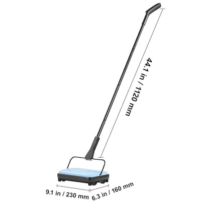 Happybuy Blue Manual Carpet Sweeper: A Compact Cleaning Powerhouse. Boasting a 300 - ml dustbin and a 6.7 - inch Cleaning Width, This Sweeper is Your go - to Solution for Keeping Home