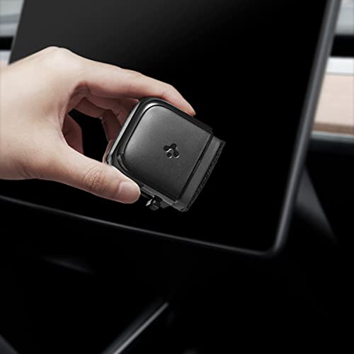 ﻿Spigen EZ Slide & Brush Screen Cleaner for Tesla Model Y 2025/26 (Juniper) & 3/Y/S/X/Cybertruck and Screens, Phones, Laptops, Tablets (Extra Microfiber Pad Included) [Black] - color: Black