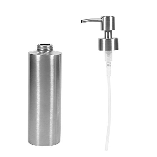 Generic Stainless Steel, 350ml Large Capacity Liquid Container with Pump, Wide Opening for Easy Refill, 304 Material