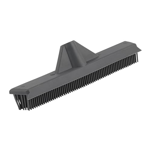 Superio Silicone Pet Hair Broom, Carpet Cleaner, Salon Broom, with Built-in Window Washer Squeegee, Head Only - size: Head Only