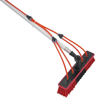 32.81 FT Solar Panel Cleaning Kit, Window Cleaning System, 20M Hose & BrushHead, Washing Equipment Window Cleaner Tool Water Fed Pole Kit for Roof Caravan Solar Panel - size: 10m/32.81ft