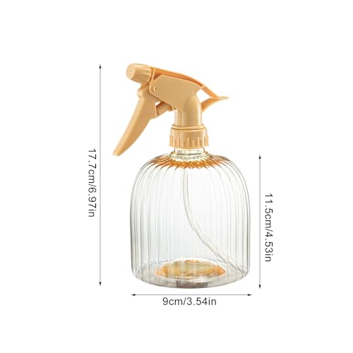 Adjustable Spray Bottles, Garden Watering Can, Reusable Plant Sprayer, Heavy Duty Household Cleaning Tool for Indoor Outdoor Plant Care Gardening Lawn Home Use 6.97x4.53x3.54 Inches - color: Yellow