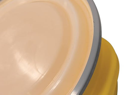 Eagle 20 Gallon Plastic Drum with Lid, Metal Lever-Lock, 20.4"x20.9", Salvage Drum Made of Durable, Lightweight HDPE, Withstands Weather and Chemicals, Made in USA, Yellow, 1654 - size: 20 Gallon, style: Metal Lever-Lock