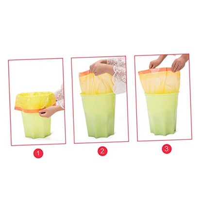 Healifty 6rolls Drawstring Trash Bags Heavy Duty Kitchen Garbage Bag Leakproof Liners for Council Collection Roll