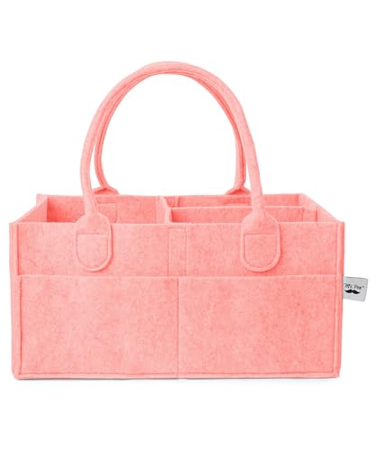 Mr. Pen- Baby Diaper Caddy Organizer, Pink | Nursery Storage Bin and Car Organizer for Diapers and Baby Wipes - color: Pink, size: 1 Pack, Regular