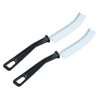 2 Pcs Hard-bristled Crevice Cleaning Brush, Multifunctional Gap Brush Anti-Scratch Window Sill Cleaner, Grout Brush for Kitchen/Bathroom（White）