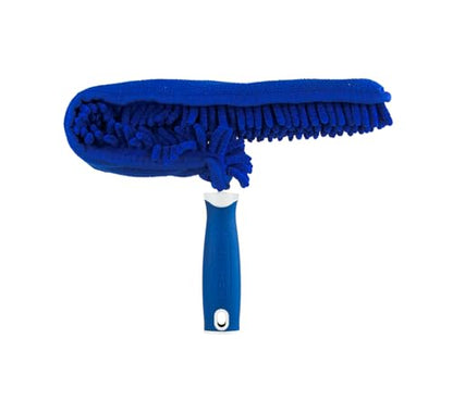 Unger Connect and Clean Microfiber Ceiling Fan Duster, Household Cleaning Supplies to Trap Dust and Dirt, Reusable and Machine Washable Sleeve, Compatible with Threaded Poles for Higher Access - style: Ceiling Fan Duster (Blue)