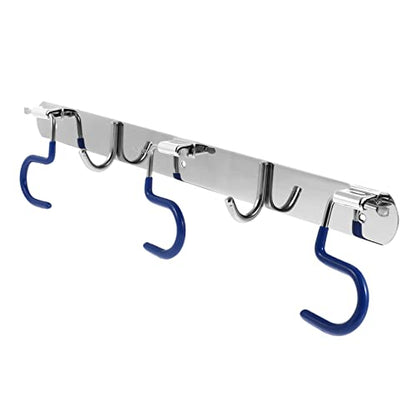 Cabilock Mop Holder Stainless Steel Hooks Heavy Duty Hook Wall Hanging Hooks S- Type Mop Heavy- Duty Hook Wall Hanger Broom Holder Wall Mount S-Type with Hangers Tool Fold - size: 42X9X2CM