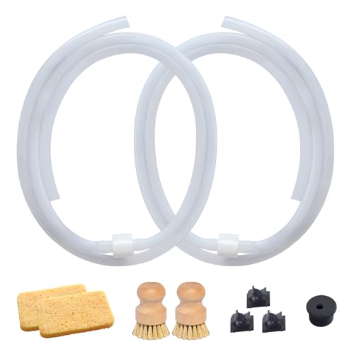 Sink Soap Dispenser Extension Tube Kit with Check Valve, 47" Under Sink Soap Dispenser Hose for Kitchen, Suitable for Most Dish Soap Containers, No More Refills The Little Bottle Again (2 Pack) - size: 2 Pack