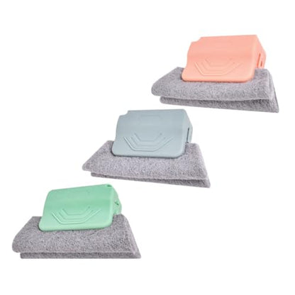 PRETYZOOM 3Pcs Window Track Cleaning Brush Set Versatile Crevice Cleaning Tools for Home Bathroom Kitchen Brushes for Sliding Door Tracks Window Grooves