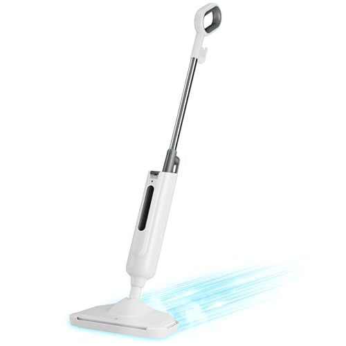 Multi-Surface Steam Mop, Lightweight Floor Cleaner for Hardwood, Tile, Laminate & Carpet with 2 Reusable Washable Pads (Green)