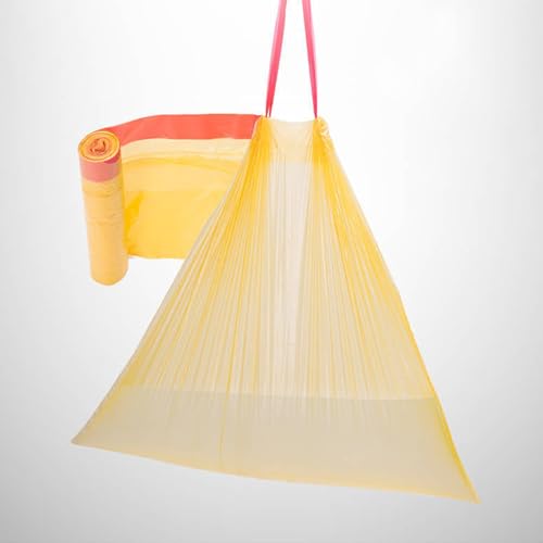 Ymiko Drawstring Trash Bags, Thickened Extra Large Leakproof Garbage Bags with Secure Closure, for Kitchen Bathroom Office Home