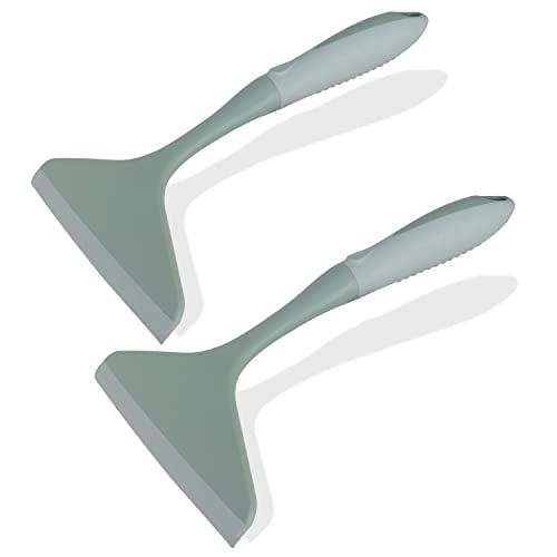 2-Pack Shower Squeegee for Glass Doors & Window, 7.8" Blade Cleaning Tool for Bathroom, Car Windshields, Mirrors, Tiles