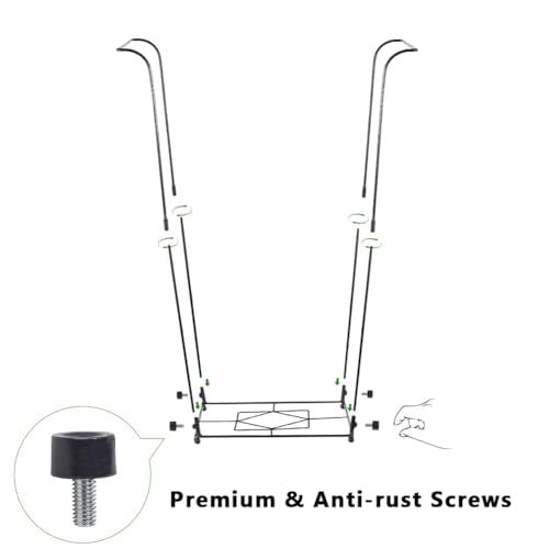 2 Pack Trash Bag Holder, 30-45 Gallon Metal Garbage Bag Holder, Multi-use Portable Trash Bag Holder Stand, Square Pattern Base Leaf Bag Holder for Patio, Yard, Garden - color: BlackC-2 PCS