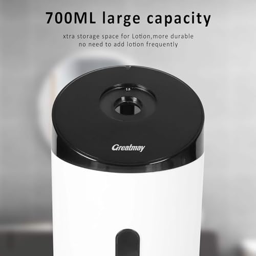 Wall Mounted Automatic Soap DispenserTouchless and Smart Electric Dispenser for Wall,Suitable for Public Places, Hotels and airports (White) - color: White